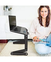 Slickblue Foldable Adjustable Portable Laptop Table Stand with Mouse Pad