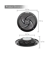 Pyle 6.5" Waterproof Marine Speakers - 240W Low-Profile, 2-Way (PLMRS6B)