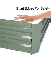 Slickblue Raised Garden Bed Galvanized Planter Box Anti-Rust Coating for Flowers Vegetables