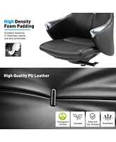 Slickblue Ergonomic Executive Office Chair Adjustable Height Leather with Tilt Function for Comfort