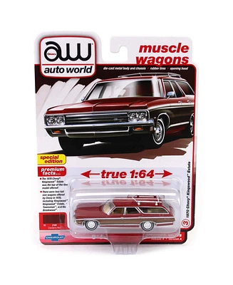 Auto World 1/64 1970 Kingswood Station Wagon Cranberry Red