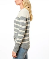 Cable & Gauge Women's Tulip Hem Striped Sweater