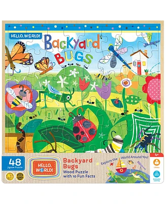 Masterpieces Hello, World! - Backyard Bugs 48 Piece Wood Jigsaw Puzzle