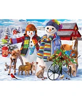 Masterpieces Happy Holidays - Snow Family McDonald 300 Piece Ez Grip Puzzle