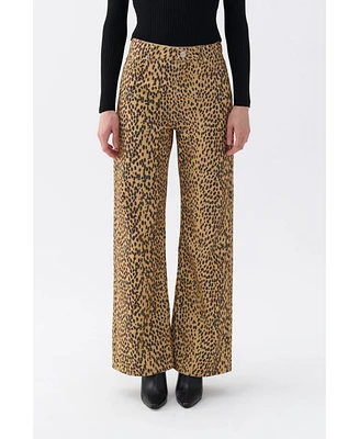 Nocturne Women's Leopard Print Jeans