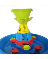 Slickblue Kids Sand and Water Table - Fun Waterpark Play Table for Outdoor Activities