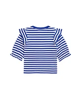 Polo Ralph Lauren Big Girls Striped Ruffled Cotton-Modal Sweatshirt