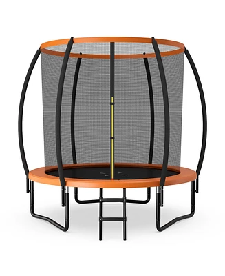 Gymax 12FT Recreational Trampoline w/ Ladder Enclosure Net Safety Pad Outdoor