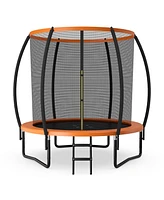 Gymax 12FT Recreational Trampoline w/ Ladder Enclosure Net Safety Pad Outdoor