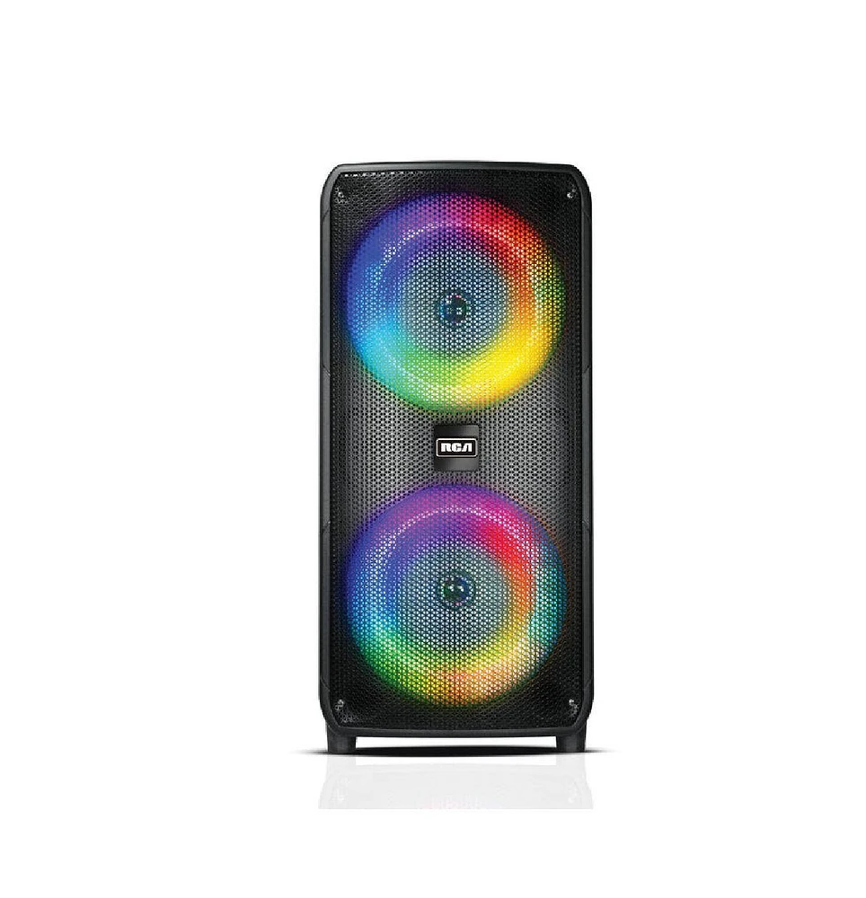 Rca Disco 8 Rgb Wireless Party Speaker, Led Light, Dual 8" Woofer