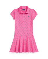 Polo Ralph Lauren Big Girls Sailboat-Print Stretch Mesh Dress