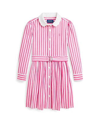 Polo Ralph Lauren Toddler and Little Girls Striped Cotton Poplin Shirtdress