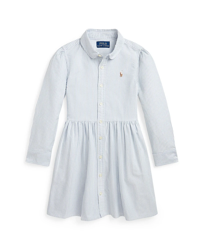 Polo Ralph Lauren Toddler and Little Girls Striped Cotton Oxford Shirtdress