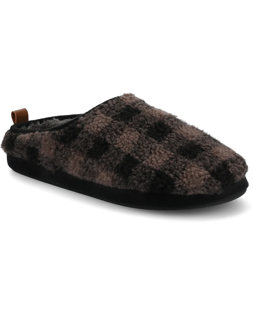 Vance Co. Men's Roland Fleece Shearling Slide Slipper