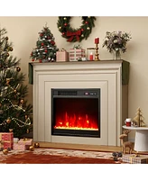 Sugift 18 Inch Electric Fireplace Insert Fireplace Heater with Overheat Protection