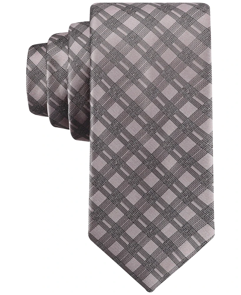 Calvin Klein Men's Double-Rail Grid Tie