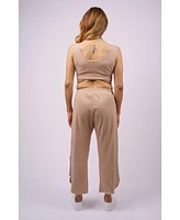 Sparkies Women's Adaptive Pants With Full Side Seam Opening And Loops