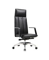 Slickblue Ergonomic High Back Leather Office Chair Adjustable Height, Tilt Function, 360° Swivel, Tall Design