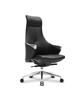 Slickblue High Back Executive Chair Ergonomic Leather Office with Adjustable Height, Tilt Function, and 360° Swivel