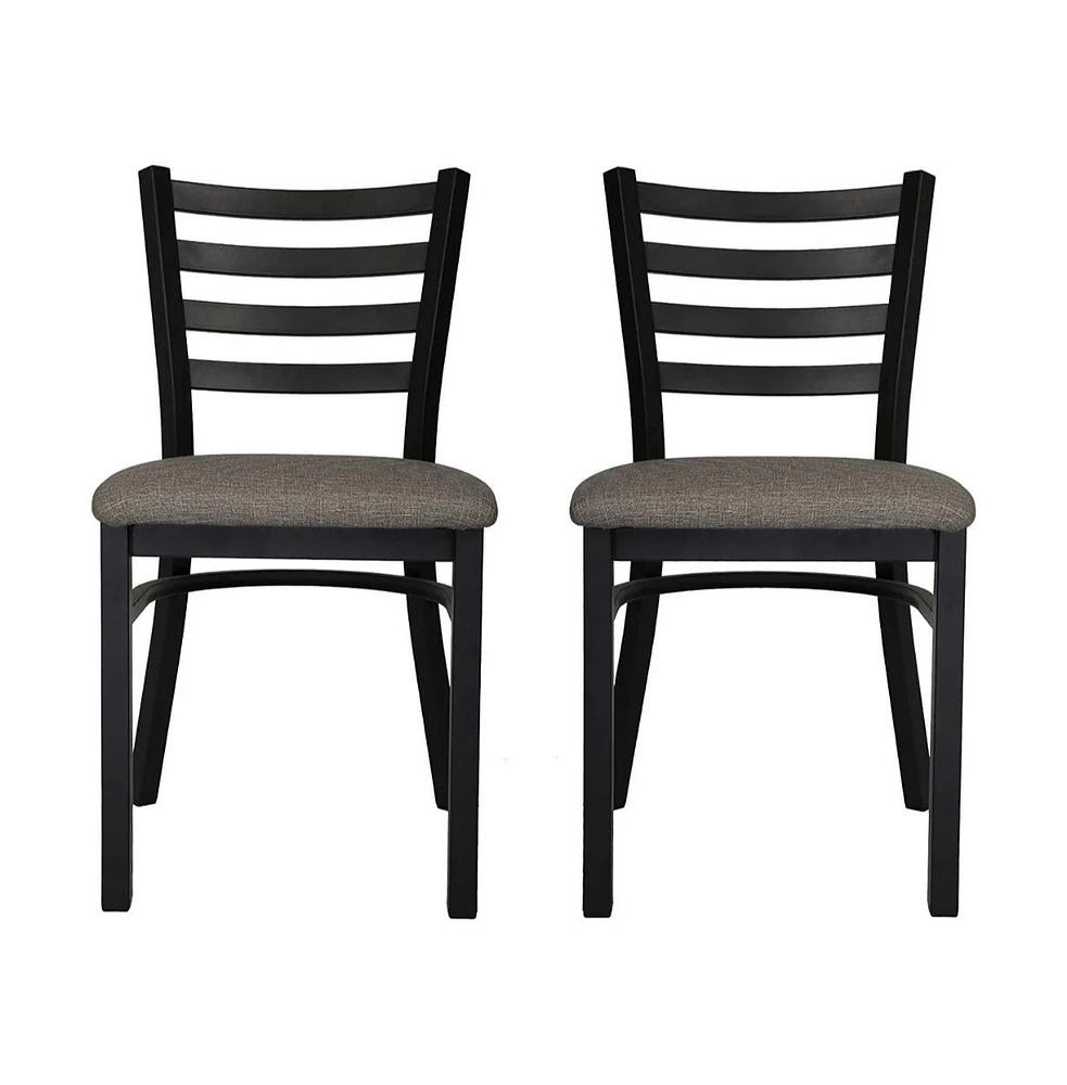 Slickblue Set of 2 Mid-Century Style Dining Chairs – Ergonomic Curved Back with Durable Metal Frame