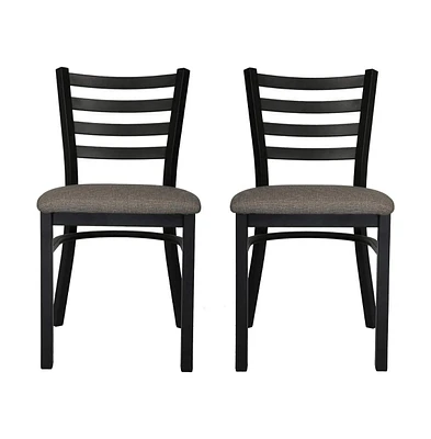 Slickblue Set of 2 Mid-Century Style Dining Chairs – Ergonomic Curved Back with Durable Metal Frame