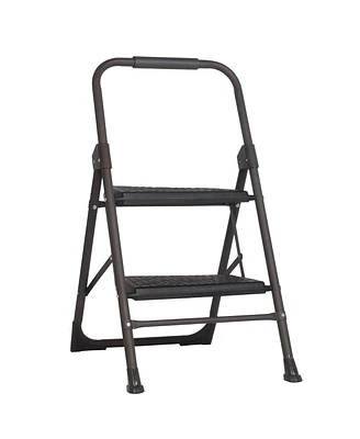 Slickblue Folding Step Ladder 2-Step Stool with Wide Anti-Slip Pedal for Safety and Stability