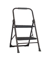 Slickblue Folding Step Ladder 2-Step Stool with Wide Anti-Slip Pedal for Safety and Stability