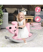 Slickblue Outdoor Rocking Horse Toy with Music Fun Rocking Toy for Toddlers and Babies