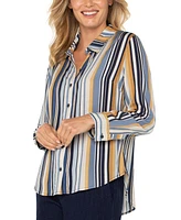 Liverpool Los Angeles Women's Striped Button-Front Shirt