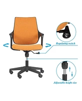 Slickblue Mid Back Swivel Office Chair Ergonomic Desk Chair with Armrests for Home & Computer Workspace