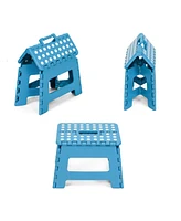 Slickblue Non-Slip Foldable Step Stool Set of 2 – Convenient Handle for Easy Carrying