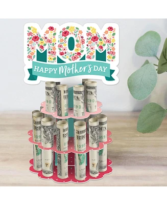 Big Dot of Happiness Colorful Floral Happy Mother's Day - Diy We Love Mom Money Holder Gift Cash Cake