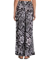 Elan Women's Maldives Floral-Print Wide-Leg Pants