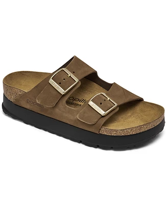 Birkenstock Women's Arizona Flex Nubuck Leather Platform Sandals from Finish Line