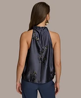 Donna Karan New York Women's Sequin-Embellished Satin Tank Top