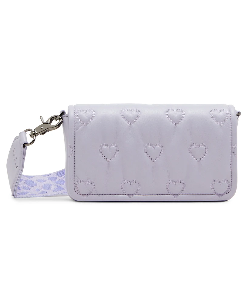 Betsey Johnson Heart Quilted Crossbody Bag