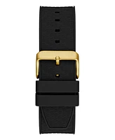 Guess Men's Multi-Function Black Silicone Watch, 45mm