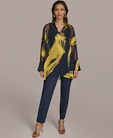 Donna Karan New York Women's Metallic Print Tunic