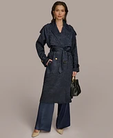 Donna Karan New York Women's Crinkle Satin Trench Coat