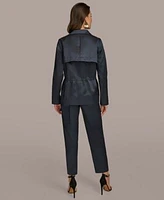 Donna Karan New York Satin Zip Front Jacket Cargo Pants