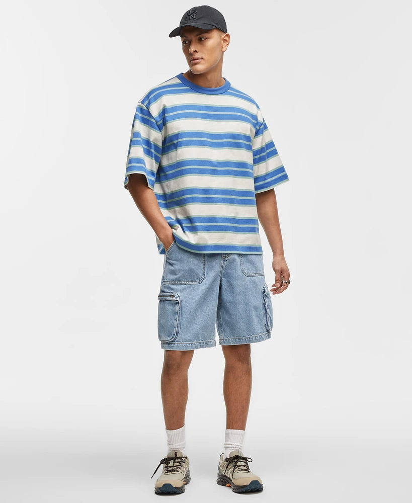 Mode of One Men's Relaxed-Fit Stripe T-Shirt, Exclusively at Macy's