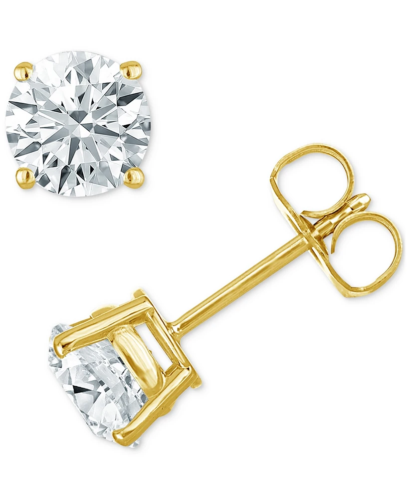 Diamond Four Prong Stud Earrings (/ ct. t.w