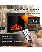 Sugift 22.5 Inch Electric Fireplace Insert Freestanding and Recessed Heater