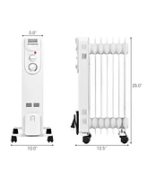 Sugift 1500W Electric Space Heater with 3 Heat Settings and Safe Protection