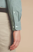 Charles Tyrwhitt Men's Slim Fit Button-Down Collar Non-Iron Stretch Poplin Mini Gingham Shirt