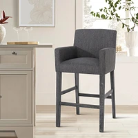 The Pop Home 30.5 inch Counter Stools for Bar Height,Upholstered Kitchen,Modern Chairs with Arms-The