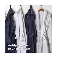 Cariloha Plush Bath Robe | White Unisex, Large/X-Large Viscose Material Soft, Comfortable, & Wicks Moisture