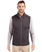 Cutter & Buck Men's Mainsail Sweater-Knit Full Zip Vest