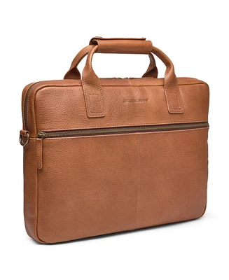 Johnston & Murphy Men's Pebbled Leather Briefcase