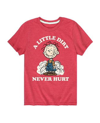 Hybrid Big Boys Peanuts A Little Dirt Never Hurt Graphic Tee